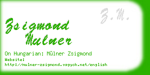 zsigmond mulner business card